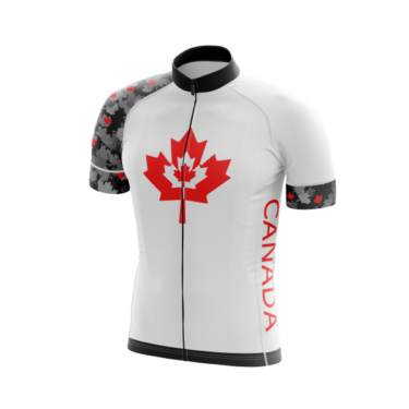 White Canada Cycling Jersey
